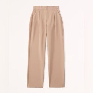 Abercrombie & Fitch Tan Tailored 90s Straight Pants